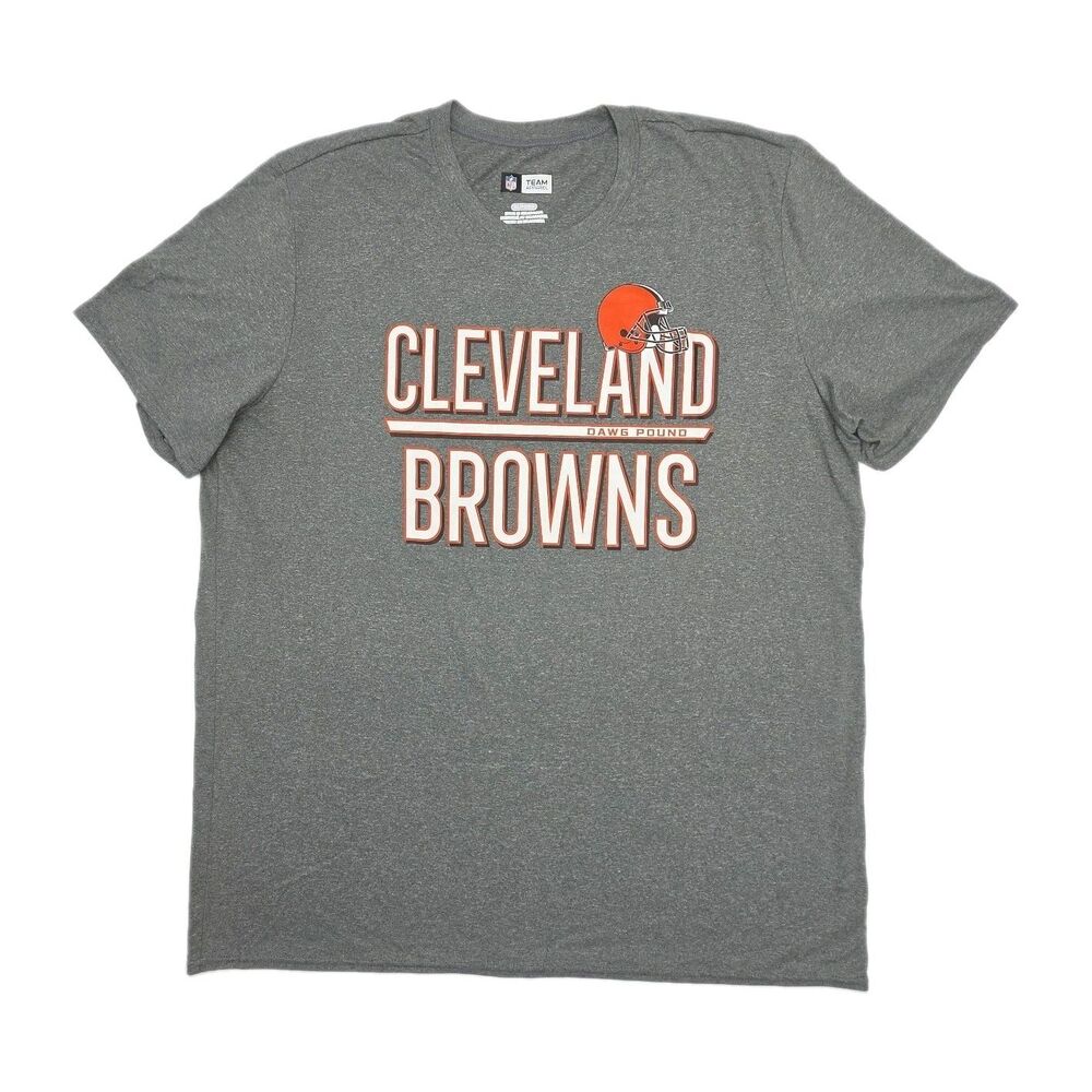 Cleveland Browns T-Shirt NFL Team Apparel Men Sz XL Short Sleeve Gray Wicking